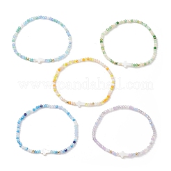 Glas Perlen Stretch-Armbänder&nbsp;BJEW-JB11444
