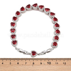 Bracelets de tennis en laiton platine sertis de micro-pavés de zircone cubique&nbsp;BJEW-B160-03P-07