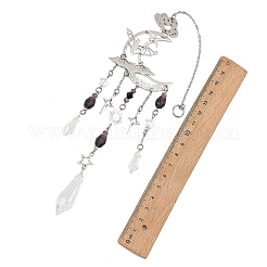 Attrape-soleil chauve-souris lune d'Halloween en acier inoxydable&nbsp;HJEW-TA00500