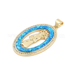 Pendentifs en laiton zircon cubique transparent&nbsp;KK-I723-32G