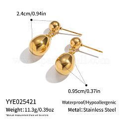 Tropfenförmige Ohrstecker aus Edelstahl 304 für Damen&nbsp;OR7893