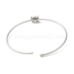 Bracelets en laiton plaqué en rack&nbsp;BJEW-A018-01P-W