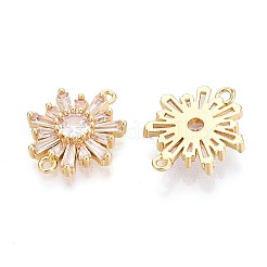 Verbindungsanhänger mit durchsichtigem Zirkonia-Pavé aus Messing&nbsp;KK-N284-17G