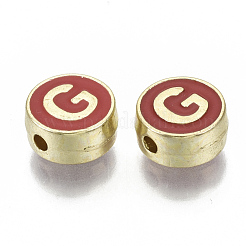 Perline smaltato in lega&nbsp;ENAM-S122-028G-NR