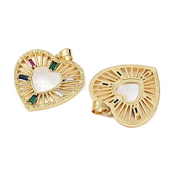 Colgante micropavé cubic zirconia de latón&nbsp;KK-S526-07G-A