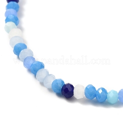 Facettiertes rundes Glasperlen-Stretcharmband für Teenager-Mädchen&nbsp;BJEW-JB07072-02