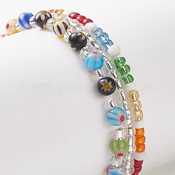 Set di braccialetti con perline di semi di vetro&nbsp;BJEW-JB09074