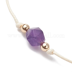Bracciali di perline intrecciate con pietre preziose naturali per le donne&nbsp;BJEW-JB11355