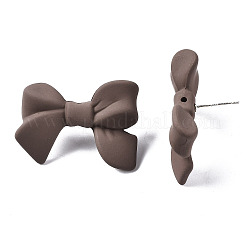 Spritzlackierte CCB Kunststoff Bowknot Ohrstecker Zubehörse&nbsp;CCB-Q091-07E