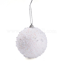 Weihnachtskugel-Anhänger aus Schaumstoff und Kunstperlen aus Kunststoff&nbsp;FIND-G056-01D