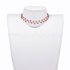 Collane girocollo con perle di vetro&nbsp;NJEW-JN02500-03