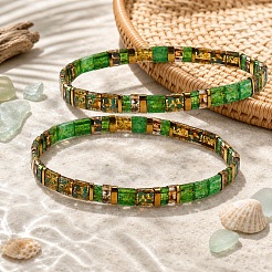 Sommerliche Stretch-Armbandsets aus Glas und synthetischen&nbsp;YM7884