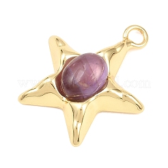 Natürlichen Amethyst Edelsteinanhänger&nbsp;GG-G001-01G-08