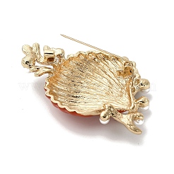 Broche en perles de plastique émaillées&nbsp;JEWB-K027-05G