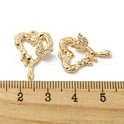 Pendentifs avec zircon cubiques à micro-pavés en laiton&nbsp;KK-H460-43G