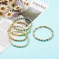 Bracelets de perles extensibles de pierres précieuses mélangées naturelles&nbsp;BJEW-JB06244