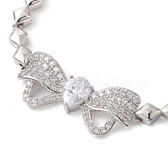 Messing bowknot Link Armbänder&nbsp;BJEW-D039-45P