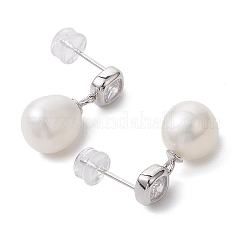 Natürliche Perle Ohrstecker&nbsp;EJEW-P286-11P