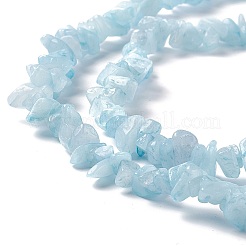 Natürliche weiße Jade Chip-Perlen-Stränge&nbsp;G-G905-02