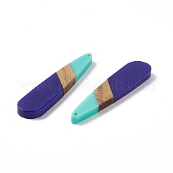 Grandes colgantes de resina opaca y madera de nogal&nbsp;RESI-M027-05K