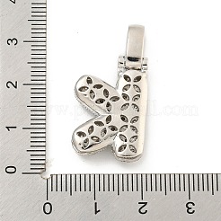 Latón micro pavimenta claro colgantes de circonio cúbico&nbsp;KK-B099-01P-K