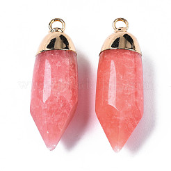 Colgantes en punta de jade blanco natural&nbsp;G-Q998-009D