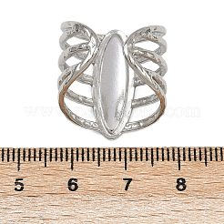 Pferdeauge 304 Edelstahl Emaille Manschettenringe für Frauen&nbsp;RJEW-G355-04P-02