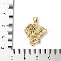 Colgante micropavé cubic zirconia de latón&nbsp;KK-D502-28B-G