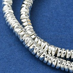 Brins de perles d'hématite non magnétiques synthétiques galvanisées&nbsp;G-H020-F01-04