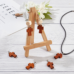 20 Stück holzgefärbte Anhänger&nbsp;FIND-PH0010-67