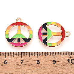 Regenbogenfarbene Pride-Emaille-Anhänger aus Legierung&nbsp;ENAM-K067-20