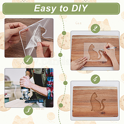 Transparente Acrylschablonen&nbsp;DIY-WH0671-088B