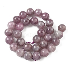 Colliers de perles en quartz rose de Madagascar violet naturel&nbsp;G-Z115-C02-12mm