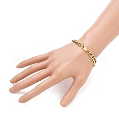 Damen-Armbänder aus kubanischem Gliederkettenstahl 304&nbsp;X-BJEW-JB05611-01