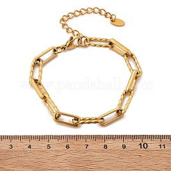 Bracciali a catena in acciaio inossidabile 667 (equivalente al grado 201)&nbsp;BJEW-P351-01A-G