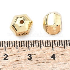 Hexagon Messingperlen&nbsp;KK-C251-19G
