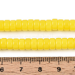 Fili di perline di vetro opaco tinta unita&nbsp;GLAA-N026-3x6mm-03