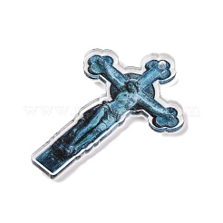 Anhänger aus undurchsichtigem Acryl mit Kreuzmotiv&nbsp;OACR-I010-04D