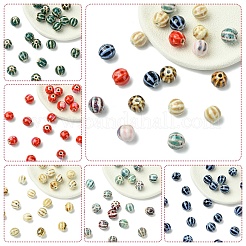 20 pièces de perles en porcelaine faites à la main&nbsp;PORC-YW0001-39A
