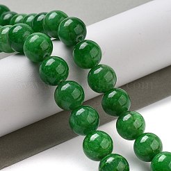 Chapelets de perles rondes en jade de Mashan naturelle&nbsp;G-D263-10mm-XS13