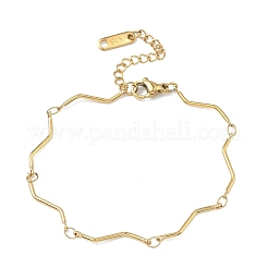 Bracelets à maillons torsadés en acier inoxydable 304 pour femmes&nbsp;BJEW-D456-04G