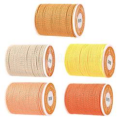 5 Rolle 5 Farben runde gewachste Polyesterschnur&nbsp;YC-FS0001-02B