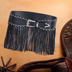 1 ceinture à pompons réglable en cuir PU&nbsp;AJEW-CL0005-13