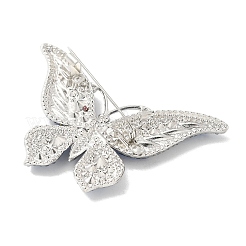 Schmetterling Platin Zink Legierung Strass Broschen&nbsp;JEWB-R051-01P-01