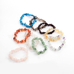 Braccialetti elastici perline con pietre preziose&nbsp;X-BJEW-JB01826