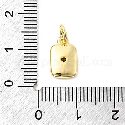 Breloques en laiton avec zircone cubique de micro pave&nbsp;KK-C139-13G