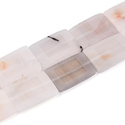 Hilos de cuentas de ágata blanca natural teñida&nbsp;G-T144-25B-01