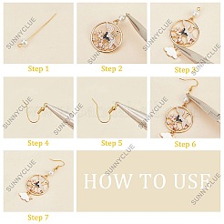 DIY-Set zur Herstellung von Ohrhängern mit Fächer&nbsp;DIY-SC0020-40