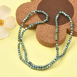 Placage sous vide pvd électrodéposition de brins de perles d'hématite synthétique non magnétiques&nbsp;G-YW0001-48E