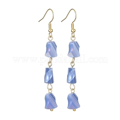 Pendientes colgantes con borlas de cuentas de vidrio y pasadores de acero inoxidable 304&nbsp;EJEW-JE05334